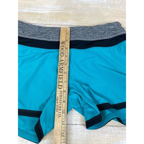 Lululemon Women’s Size 4 Groovy Run Lined Shorts Aqua Turquoise Gray & Black - Picture 7 of 10